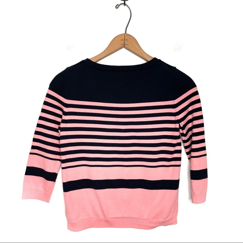 Brooks Brothers Fleece | Navy Striped Sweater - Picture 3 of 5